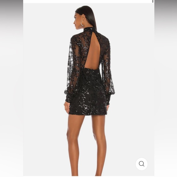 $495 Alexis Franciska Dress- Beaded Black - Picture 3 of 6